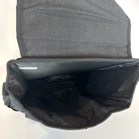 Bella Russo 14" Canvas Messenger Bag Black Shoulder Organizer Pockets New - Picture 6 of 9